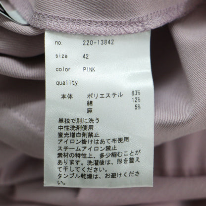 × M・fil アンクル丈 テーパードパンツ / スラックス ウエストゴム センタープレス コットン リネン