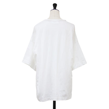 25春夏 コットン クルーネック オーバーTシャツ /カットソー 半袖 シンプル 無地
