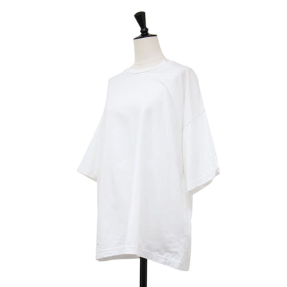25春夏 コットン クルーネック オーバーTシャツ /カットソー 半袖 シンプル 無地
