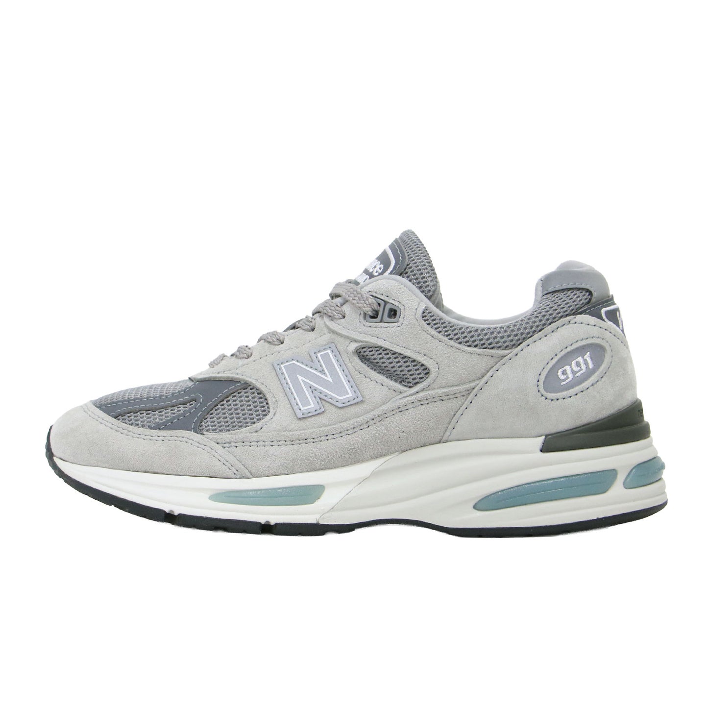 Made in UK 991v2 / レースアップ ローカット スエード メッシュ 厚底 スニーカー