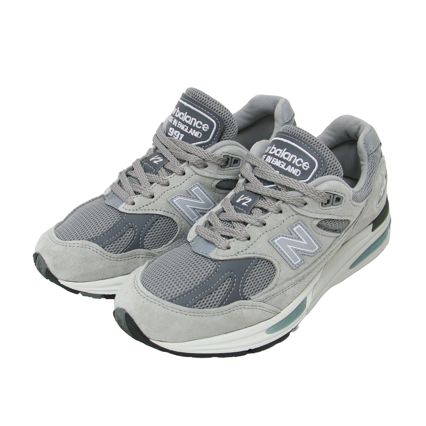 Made in UK 991v2 / レースアップ ローカット スエード メッシュ 厚底 スニーカー