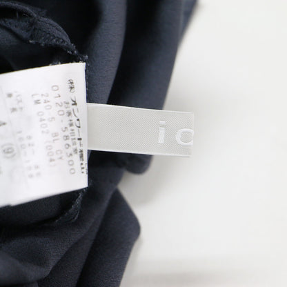 26春夏 クロップドブラウス / FluidBackSatin プルオーバー ショート丈 フレア ラウンドネック 半袖 フレンチスリーブ サテン 切替え バックファスナー ウォッシャブル