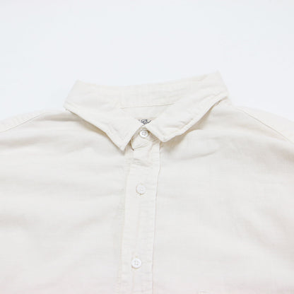 25秋冬 ダメージ加工 ビックコットンシャツ / 長袖 ワイド ドロップショルダー
