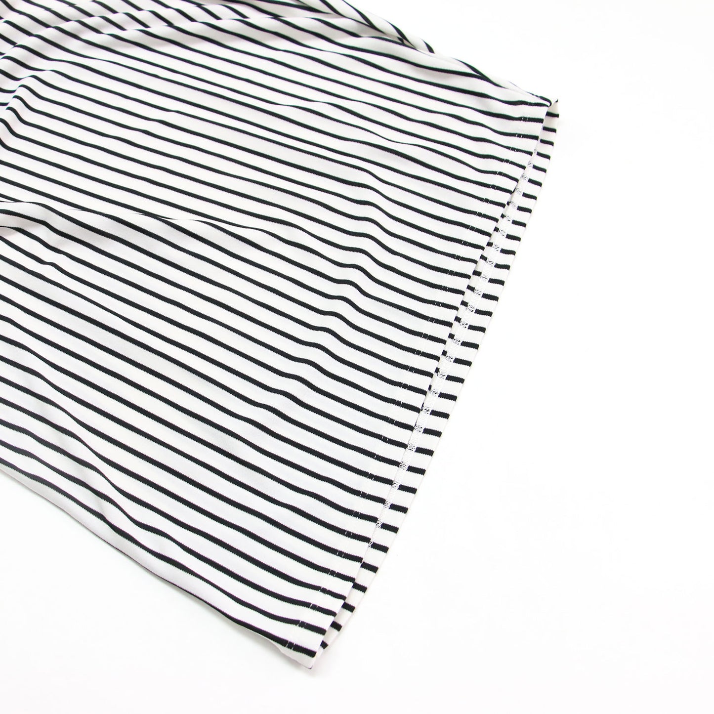 25秋冬 ボーダードレープ Tシャツ / カットソー 長袖 キモノスリーブ