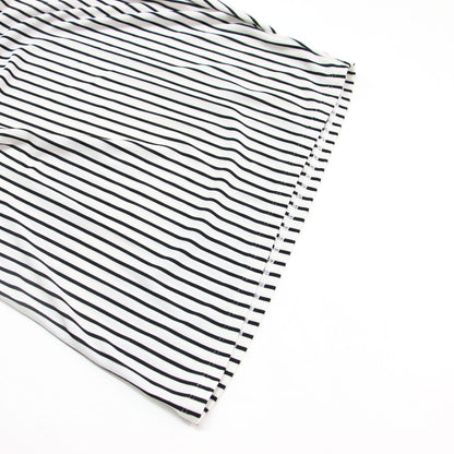 25秋冬 ボーダードレープ Tシャツ / カットソー 長袖 キモノスリーブ