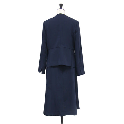 23春夏 ノーカラータックジャケット パネルフレアスカート / 71-30141023 71-30152023 / セットアップ 長袖 ショート丈 タック 切替え ストレッチ バックファスナー ウォッシャブル