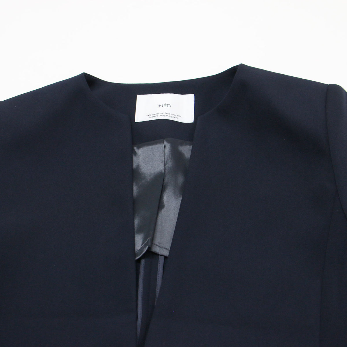 23春夏 ノーカラータックジャケット パネルフレアスカート / 71-30141023 71-30152023 / セットアップ 長袖 ショート丈 タック 切替え ストレッチ バックファスナー ウォッシャブル