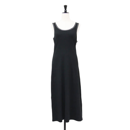 25春夏 リブ カットソーワンピース / Perry Knit Rib Tank Dress ノースリーブ ストレート ロング丈 コットン