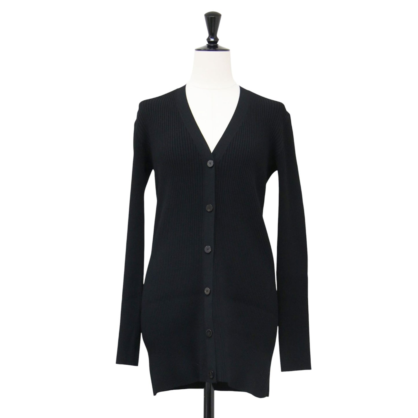 24春夏 Vネック リブ カーディガン / Wooster Crepe Knit Button Rib Cardi 長袖 ニット