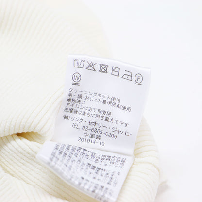 23春夏 コンパクト リブ ニット / COMPACT CREPE RIB SL SHELL プルオーバー ハイネック ノースリーブ ストレッチ ハイゲージ ウォッシャブル