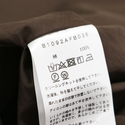 ポンチョ タイプライター ブラウス / プルオーバー フレア Vネック 半袖 フレンチスリーブ バックロング コットン ウォッシャブル