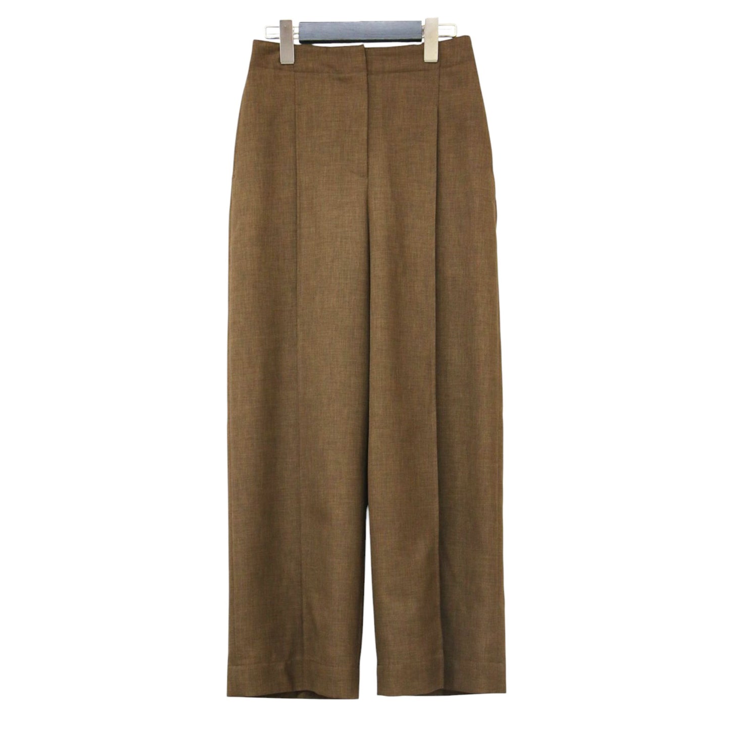 25春夏 ストレート タック ワイドパンツ / CITY TWILL DEEP PLT PANT スラックス ハイウエスト センタープレス