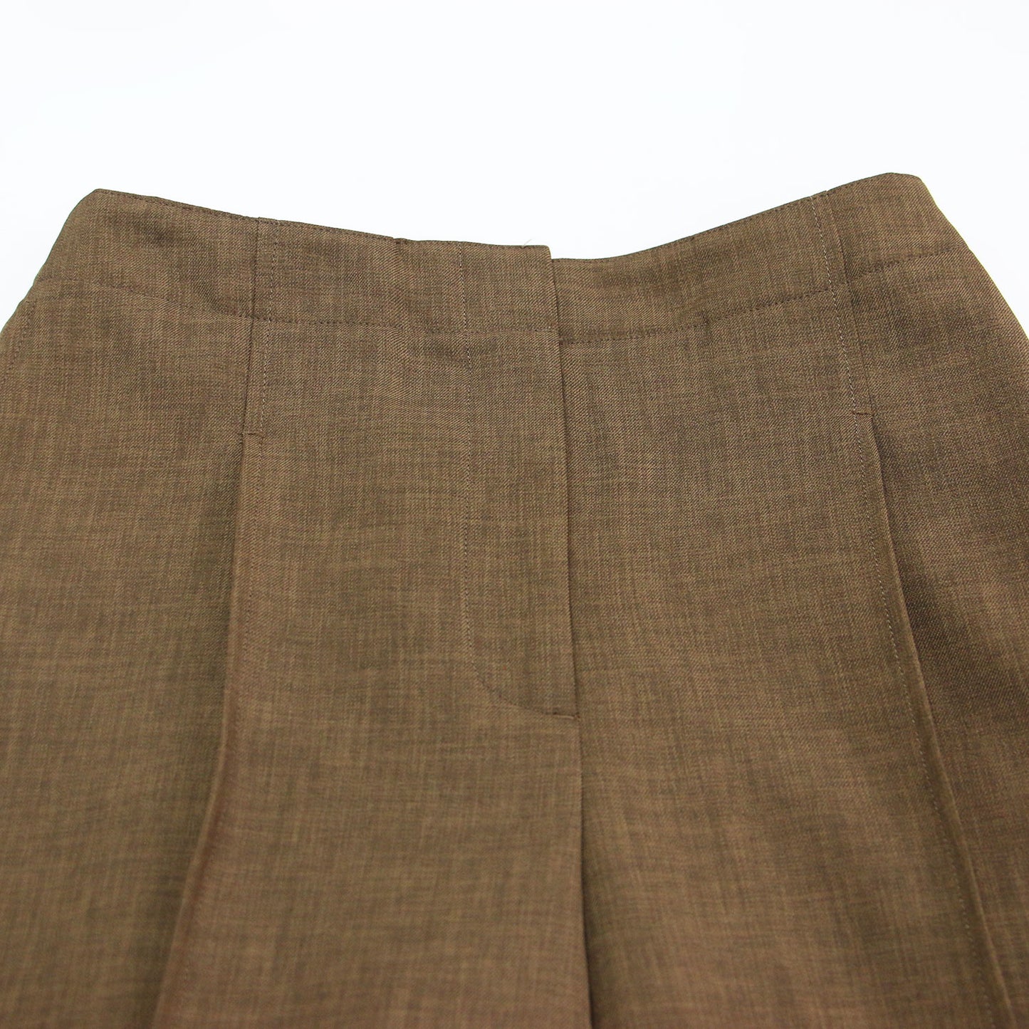 25春夏 ストレート タック ワイドパンツ / CITY TWILL DEEP PLT PANT スラックス ハイウエスト センタープレス