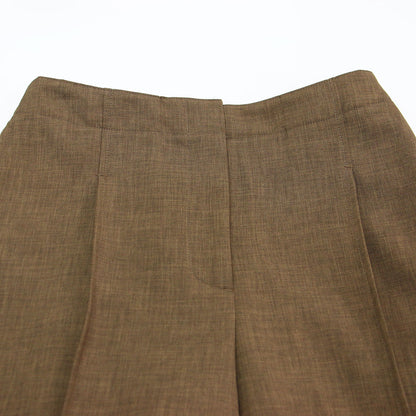 25春夏 ストレート タック ワイドパンツ / CITY TWILL DEEP PLT PANT スラックス ハイウエスト センタープレス