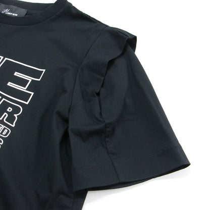 25春夏 ロゴ プリント パワーショルダーカットソー / Shoulder Tuke Tシャツ 半袖 クルーネック コットン