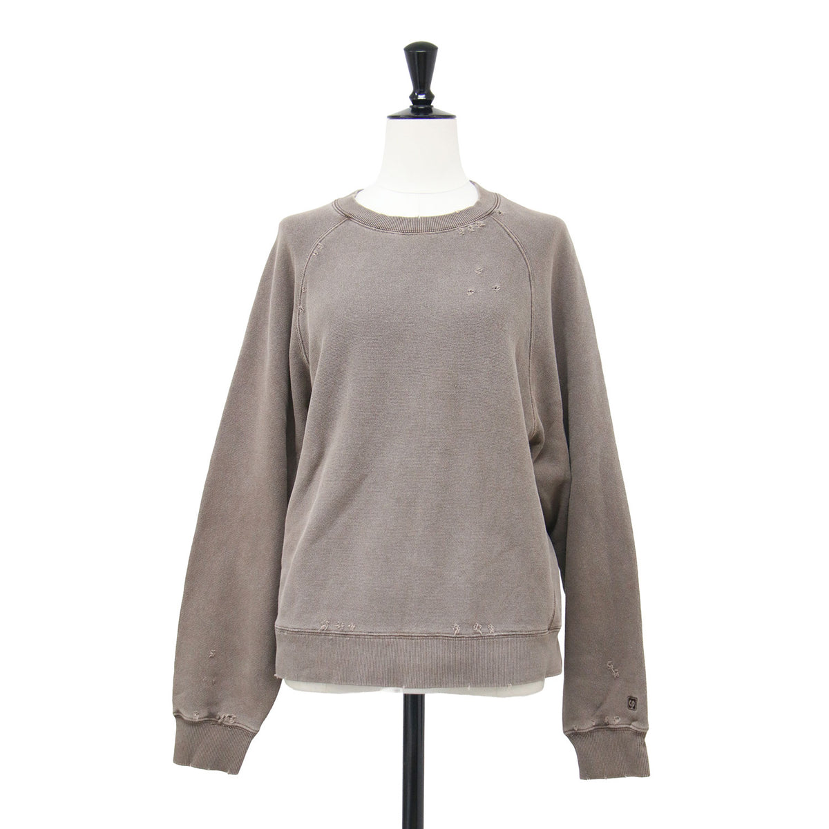 × SLOBE 別注 25秋冬 ダメージスウェット / CPSB-25A-002 / 長袖 クルーネック ワイド ラグラン ダメージ加工 裏毛 刺繍 コットン