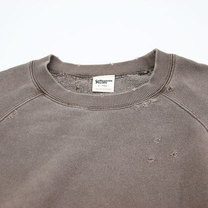 × SLOBE 別注 25秋冬 ダメージスウェット / CPSB-25A-002 / 長袖 クルーネック ワイド ラグラン ダメージ加工 裏毛 刺繍 コットン