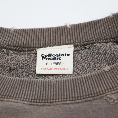 × SLOBE 別注 25秋冬 ダメージスウェット / CPSB-25A-002 / 長袖 クルーネック ワイド ラグラン ダメージ加工 裏毛 刺繍 コットン