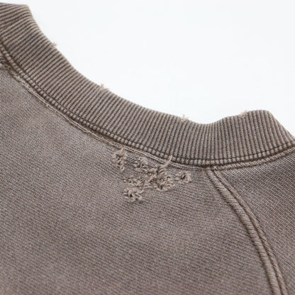 × SLOBE 別注 25秋冬 ダメージスウェット / CPSB-25A-002 / 長袖 クルーネック ワイド ラグラン ダメージ加工 裏毛 刺繍 コットン