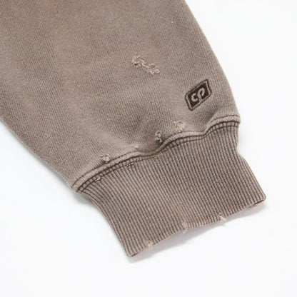 × SLOBE 別注 25秋冬 ダメージスウェット / CPSB-25A-002 / 長袖 クルーネック ワイド ラグラン ダメージ加工 裏毛 刺繍 コットン
