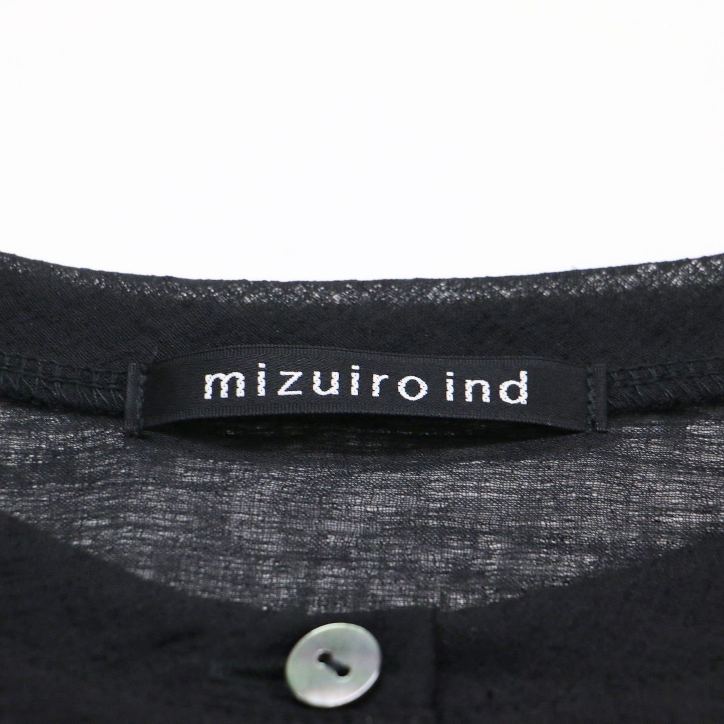 25春夏 ワッシャーボイル ショートカーディガン / washer voile short Cardigan 羽織り 長袖 クルーネック ワイド シアー 洗い加工