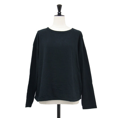 23春夏 バックプリント ロングスリーブ Ｔシャツ / プルオーバー 長袖 ラウンドネック ドロップショルダー ハンガーループ コットン