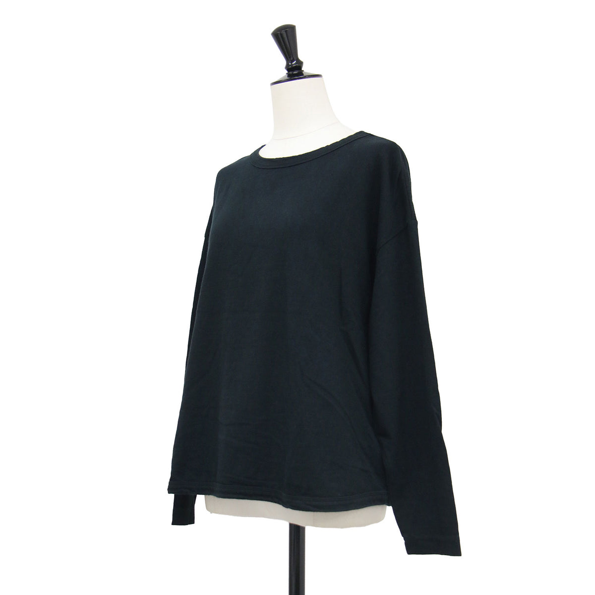 23春夏 バックプリント ロングスリーブ Ｔシャツ / プルオーバー 長袖 ラウンドネック ドロップショルダー ハンガーループ コットン