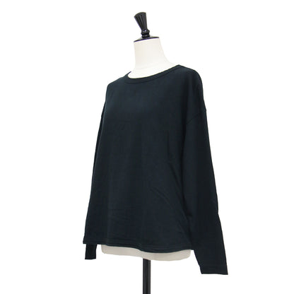 23春夏 バックプリント ロングスリーブ Ｔシャツ / プルオーバー 長袖 ラウンドネック ドロップショルダー ハンガーループ コットン