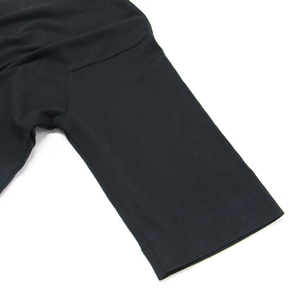 26春夏 USコットン ボトルネック 7分袖 / プルオーバー ドロップショルダー セミワイド 刺繍 スワン ウォッシャブル