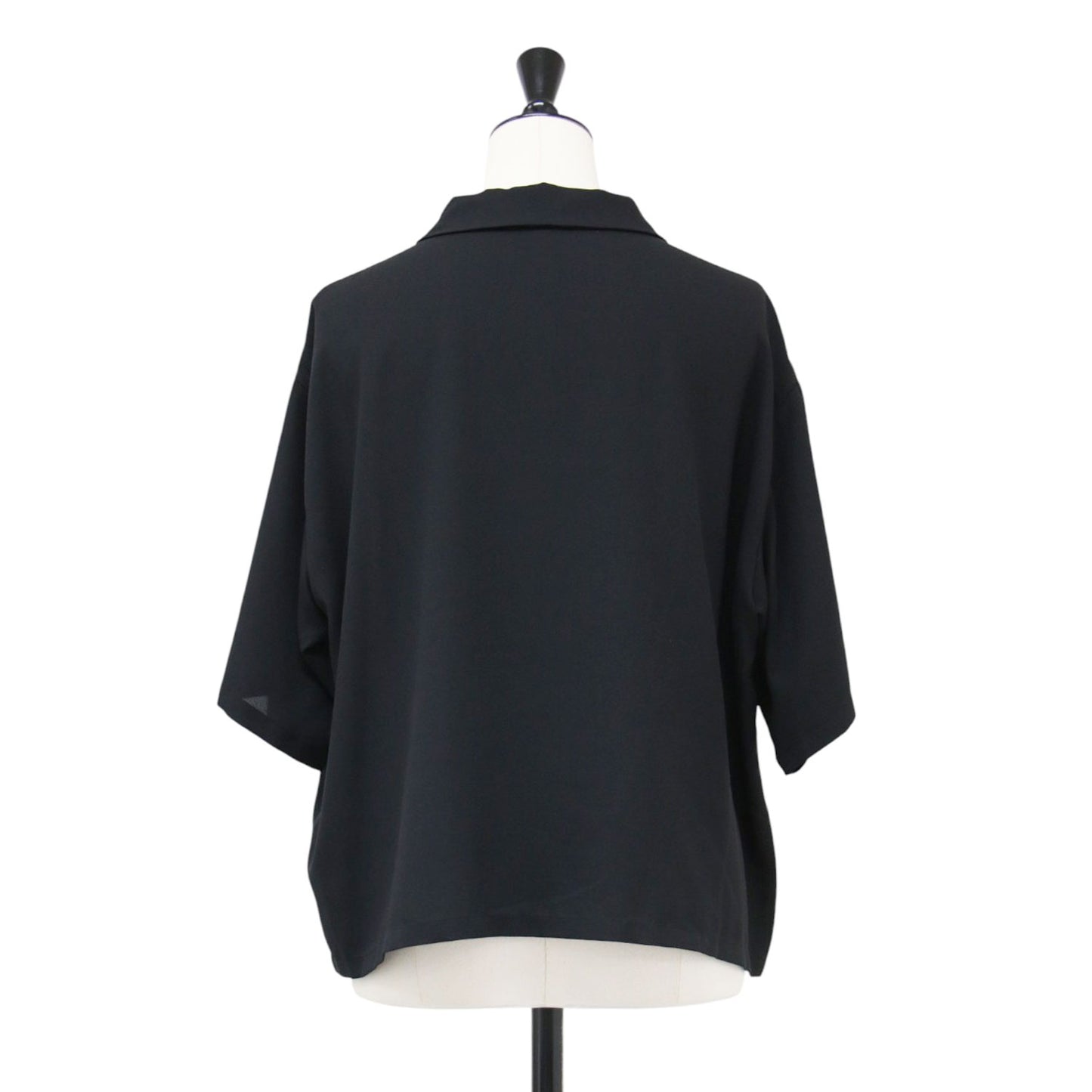 25春夏 ポプリン ハーフスリーブ シャツ / poplin half slv shirt ブラウス 半袖 ミドル丈 シャツカラー