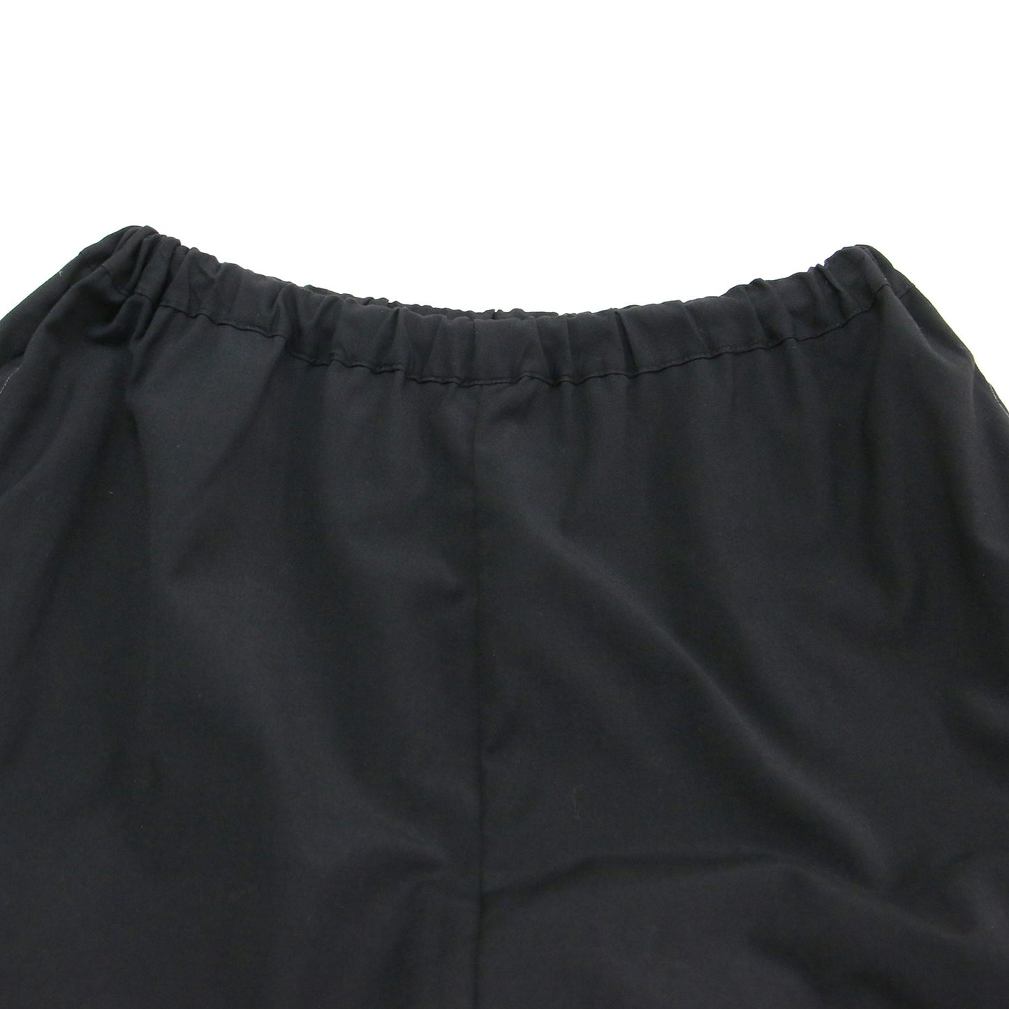 トロ クロップド サルエルパンツ / ワイドパンツ ウエストゴム スカラップステッチ ギャザー タック