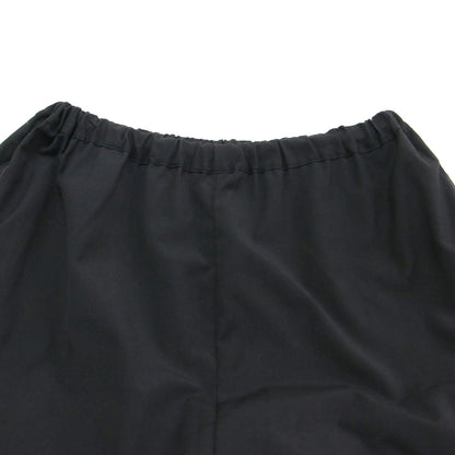 トロ クロップド サルエルパンツ / ワイドパンツ ウエストゴム スカラップステッチ ギャザー タック