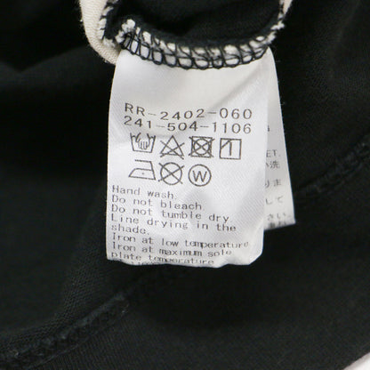 バイカラー プルオーバー / カットソー 長袖 ラウンドネック ドロップショルダー ワイド 前後差ヘム 刺繍 鳥モチーフ コットン