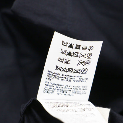スタンドネック ペプラムブラウス / プルオーバー 長袖 フレア タック コットン