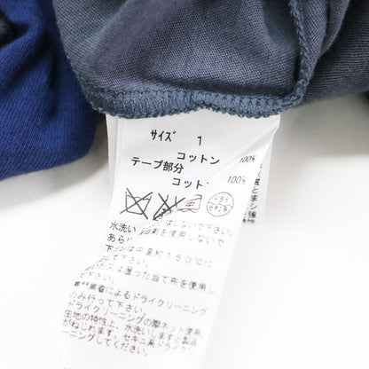コットン バックファスナー ロングスリーブカットソー / プルオーバー クルーネック ラグラン コンパクト