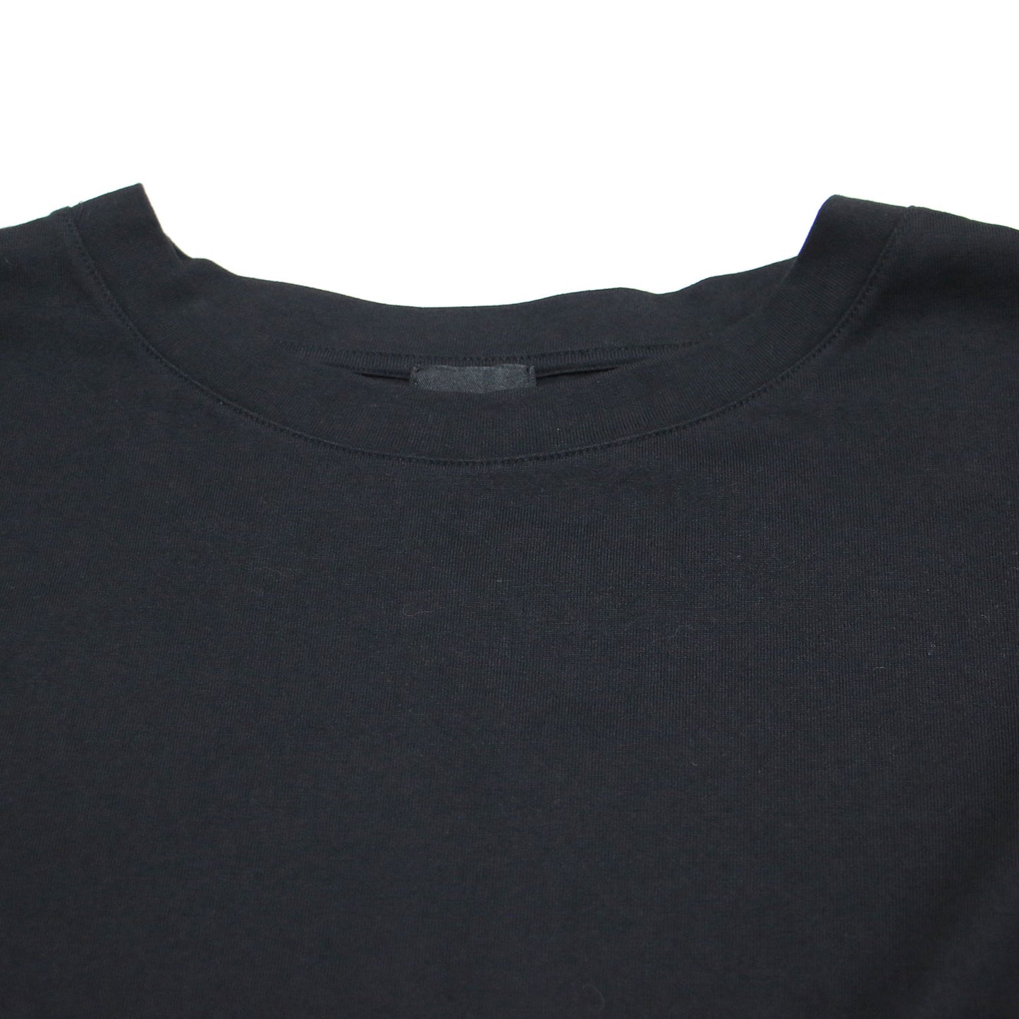 裾シャーリングロングスリーブＴシャツ / プルオーバー ショート丈 オーバーサイズ クルーネック 長袖 ドロップショルダー ドローコード コットン ウォッシャブル