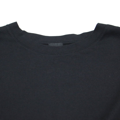 裾シャーリングロングスリーブＴシャツ / プルオーバー ショート丈 オーバーサイズ クルーネック 長袖 ドロップショルダー ドローコード コットン ウォッシャブル