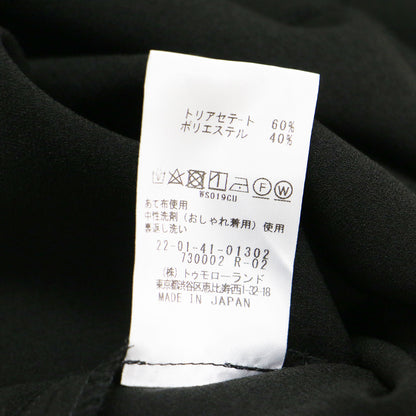 24春夏 ジャージーライク ジョーゼット パイピングスリーブ ブラウス / プルオーバー ノースリーブ ワイド オーバーサイズ バックヨーク タック ウォッシャブル