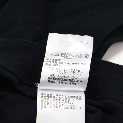24春夏 クレープコットン Vネックカーディガン / プルオーバー 半袖 フレンチスリーブ マント ニット ハイゲージ サイドボタン コットン