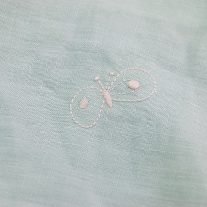 リネン 刺繍 ステンカラーコート / ジャケット 長袖 ドロップショルダー 花柄 ワイド