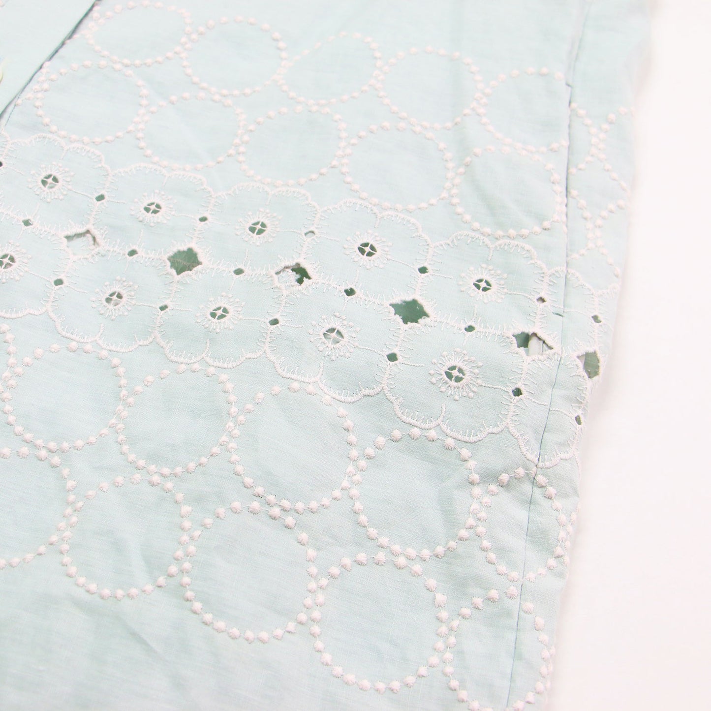 リネン 刺繍 ステンカラーコート / ジャケット 長袖 ドロップショルダー 花柄 ワイド