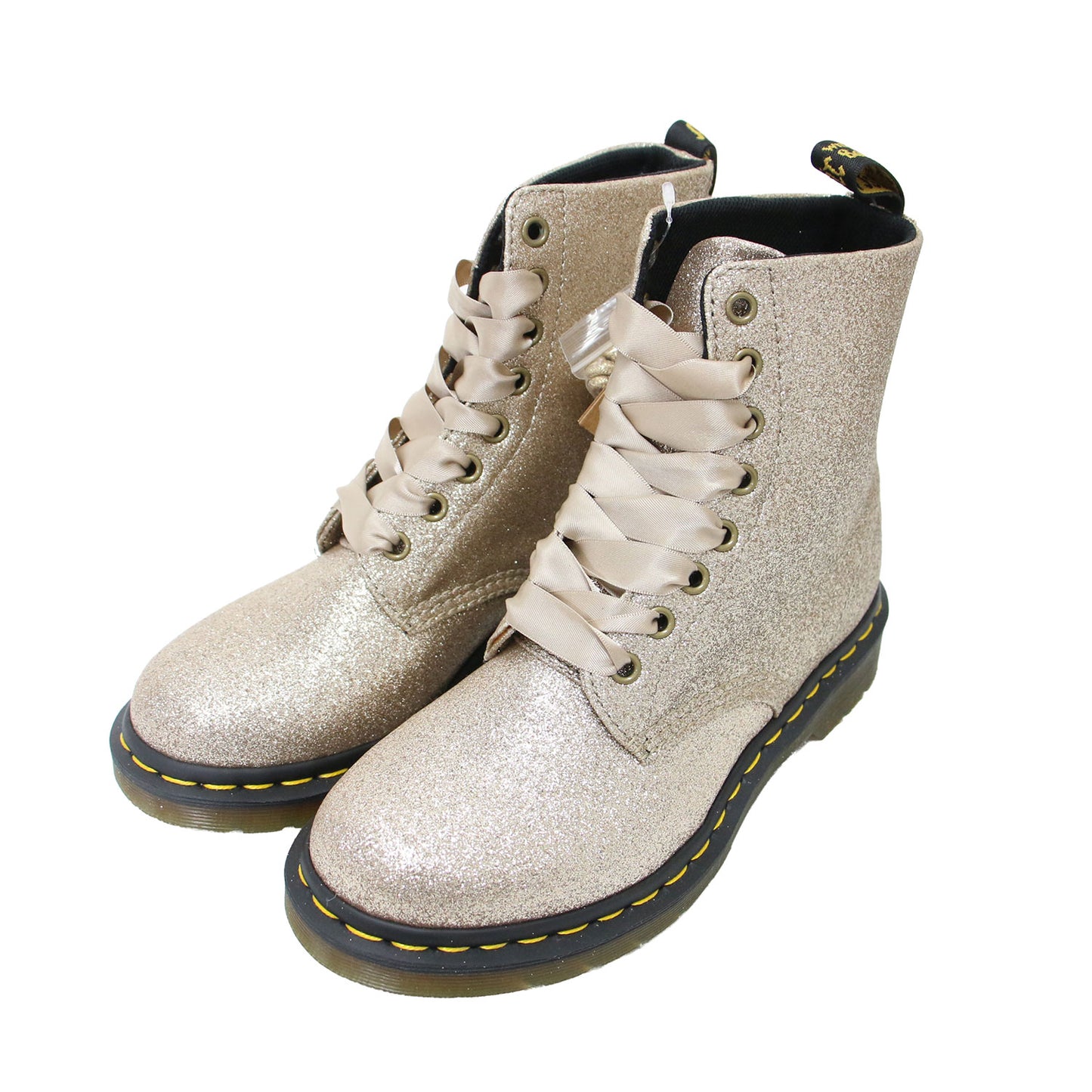 グリッター 8ホールブーツ / 1460 PASCAL GLITTER 8 EYE BOOT ショートブーツ レースアップ リボン ラメ 光沢