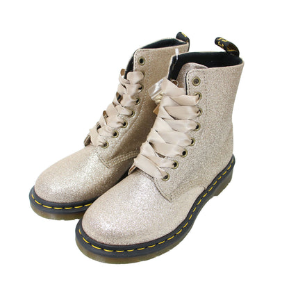グリッター 8ホールブーツ / 1460 PASCAL GLITTER 8 EYE BOOT ショートブーツ レースアップ リボン ラメ 光沢