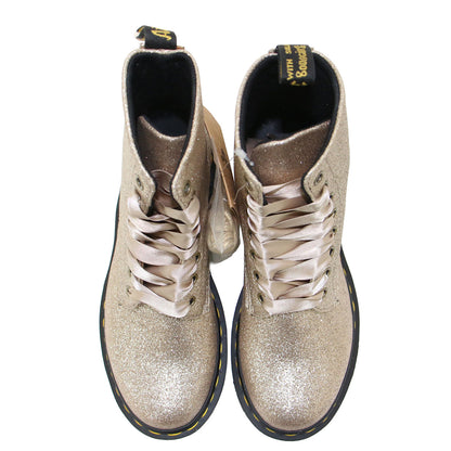グリッター 8ホールブーツ / 1460 PASCAL GLITTER 8 EYE BOOT ショートブーツ レースアップ リボン ラメ 光沢