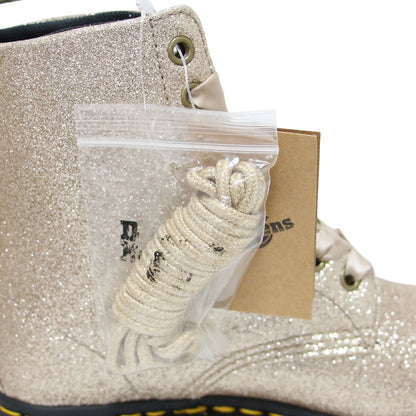 グリッター 8ホールブーツ / 1460 PASCAL GLITTER 8 EYE BOOT ショートブーツ レースアップ リボン ラメ 光沢