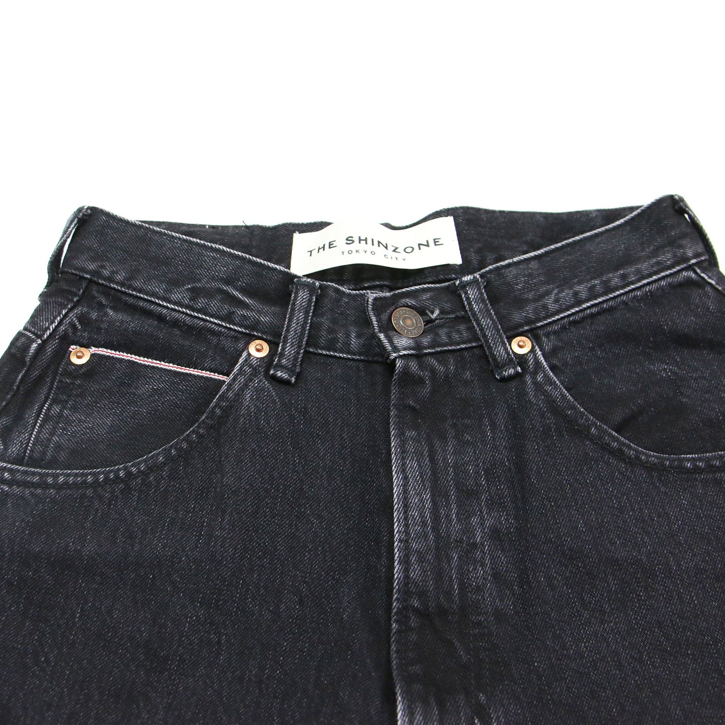 × B SHOP 別注 ハイウエスト デニム / HIGH WAIST DENIM フルレングス ワイド ストレート コットン ウォッシャブル
