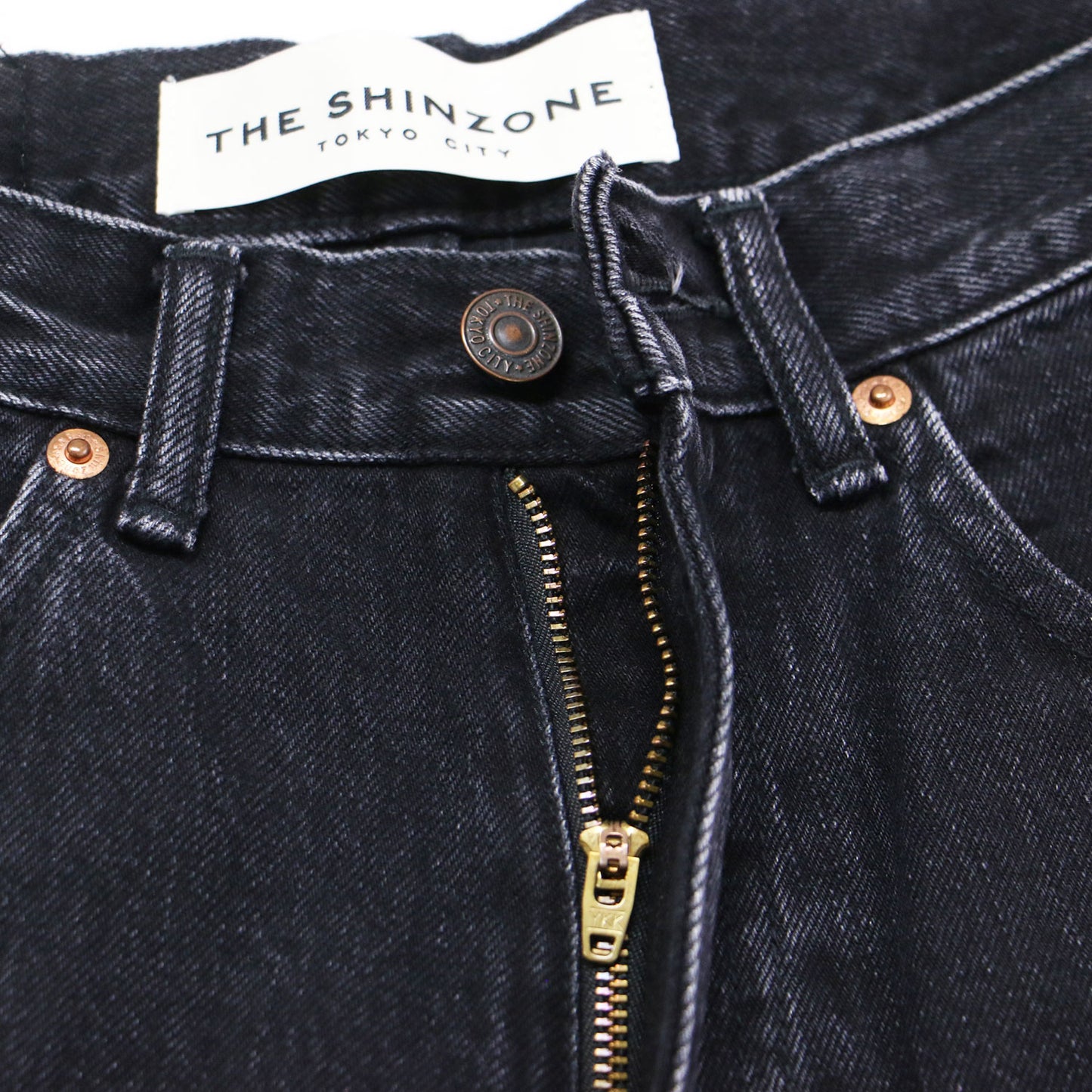 × B SHOP 別注 ハイウエスト デニム / HIGH WAIST DENIM フルレングス ワイド ストレート コットン ウォッシャブル
