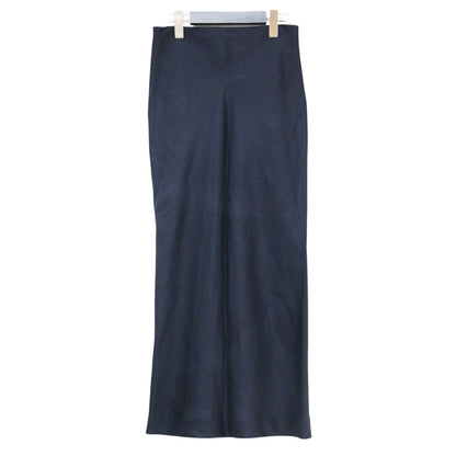 タイトロングスカート / VIAS MAXI SKIRT LINEN SATIN ロング丈 Iライン バックファスナー 微光沢 コットン リネン