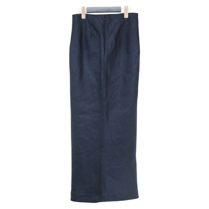 タイトロングスカート / VIAS MAXI SKIRT LINEN SATIN ロング丈 Iライン バックファスナー 微光沢 コットン リネン