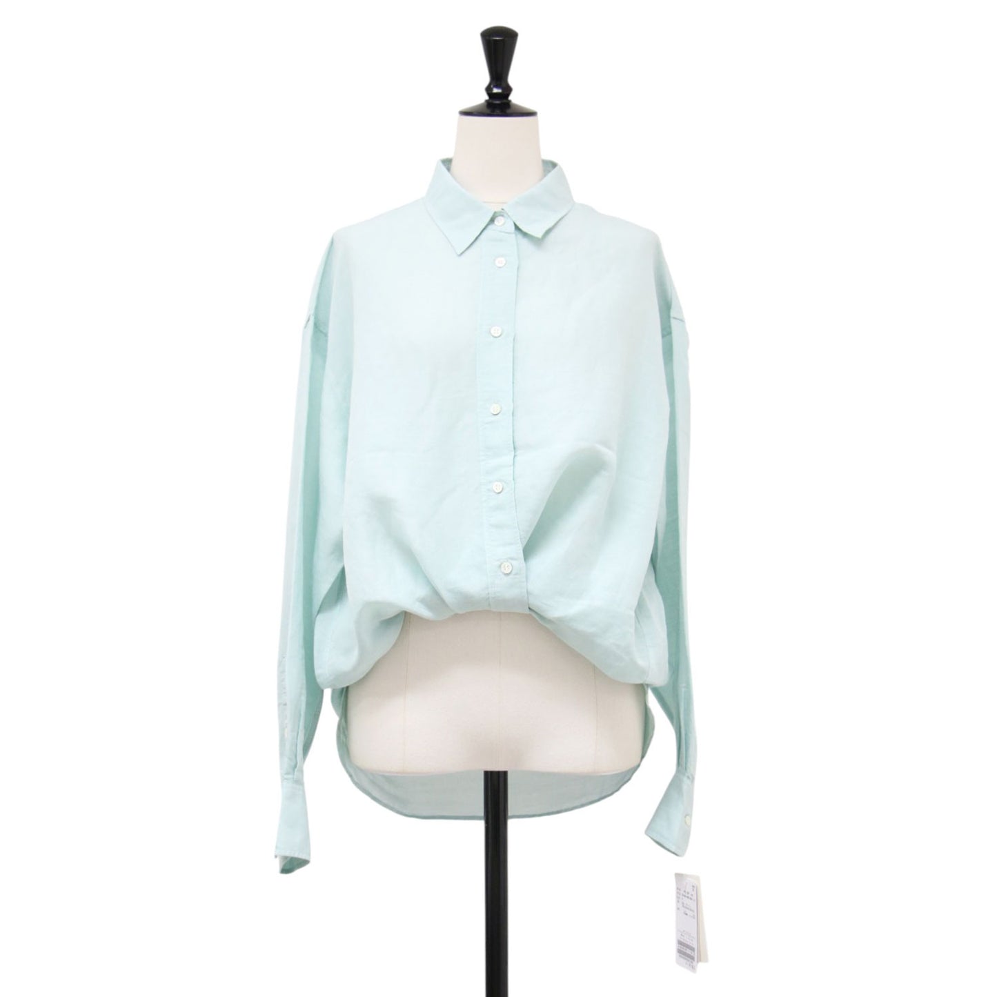 26春夏 ラミーリヨセル 2WAY シャツ / ブラウス 長袖 ワイド カシュクール